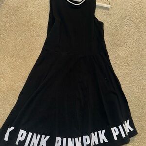 PINK Victoria's Secret Black Mini Dress with White Lettering